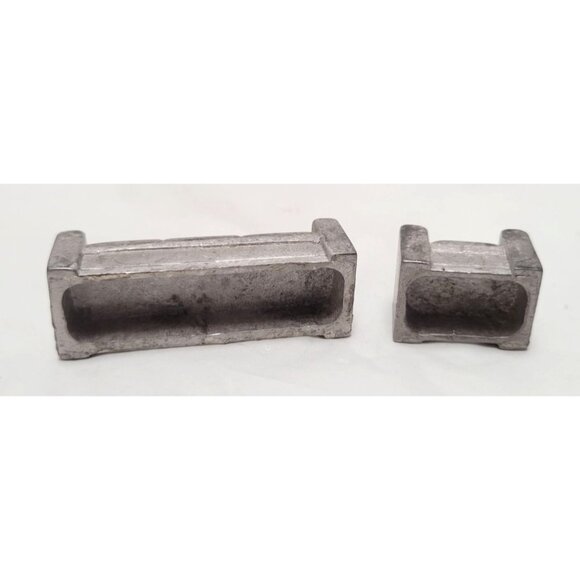 Vintage Lot of 2 Miniature Metal Sofa & Chair Doll House Furniture Decor - Picture 7 of 7